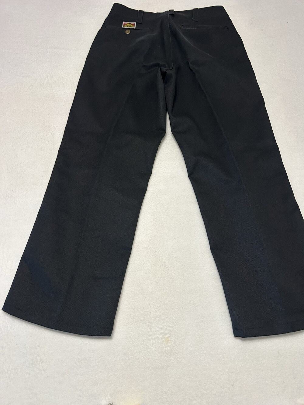 Ben Davis Black Twill Workwear Pants Mens 30 Regular Straight Flat Front Logo